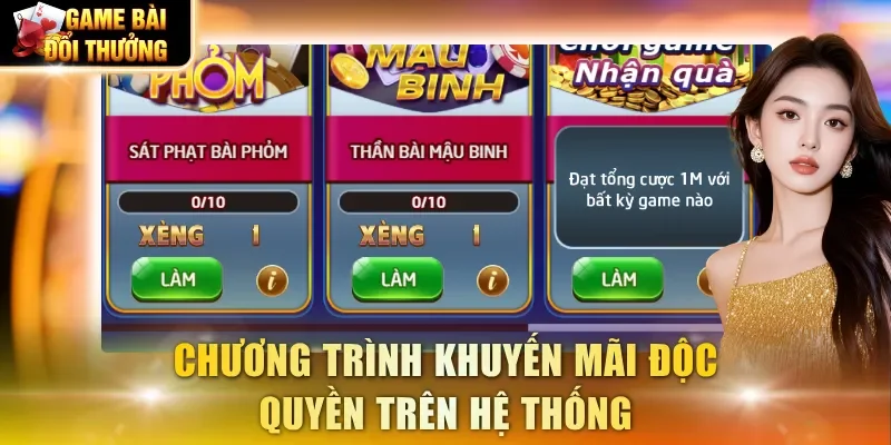 Chương trình khuyến mãi độc quyền trên hệ thống